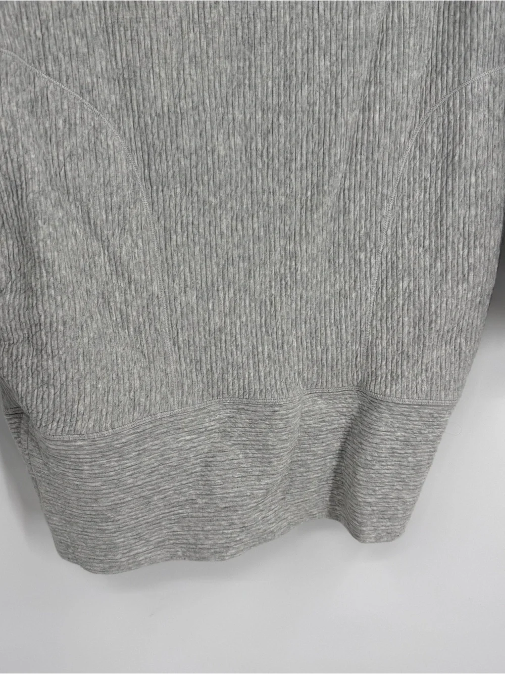 Lululemon Along the Way Cozy Ribbed Dress Mini Grey Mock Neck Knit Size S